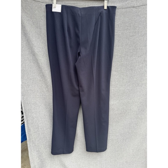 NWT Express High Rise Wide Leg Trouser Stretch Pants Large Navy Blue Nautical - Picture 4 of 7